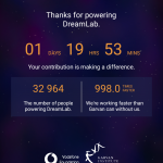 A DreamLab önkéntes projekt képernyője