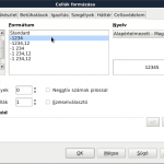 A számok formázása LibreOffice
