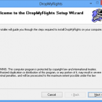 DropMyRights telepítő üdvözlő képernyő