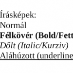 A gyakran használt írásképek