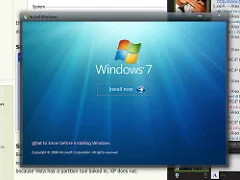 Windows 7 képernyő, a támogatás lejár