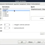 A számok formázása LibreOffice