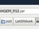 A nyomtatvány neve az ÁNYK-ban meg fog egyezni a letöltési ablakban található névvel (a kijelölt résszel)