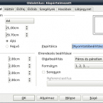 LibreOffice oldalbeállítások 2 Az oldalbeállítások párbeszédoldal