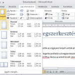 Word margóbeállítások